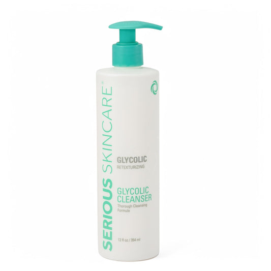 Serious Skincare bottle front label showing product name and benefits