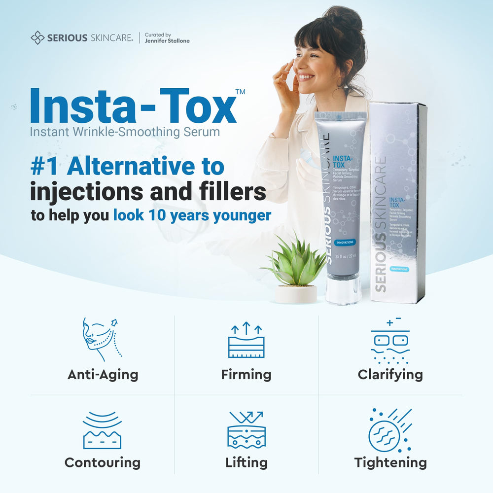 Serious Skincare applying serum to under-eye area for lifted appearance