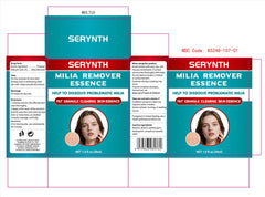 SERYNTH bottle on vanity with towels showing daily routine convenience benefit