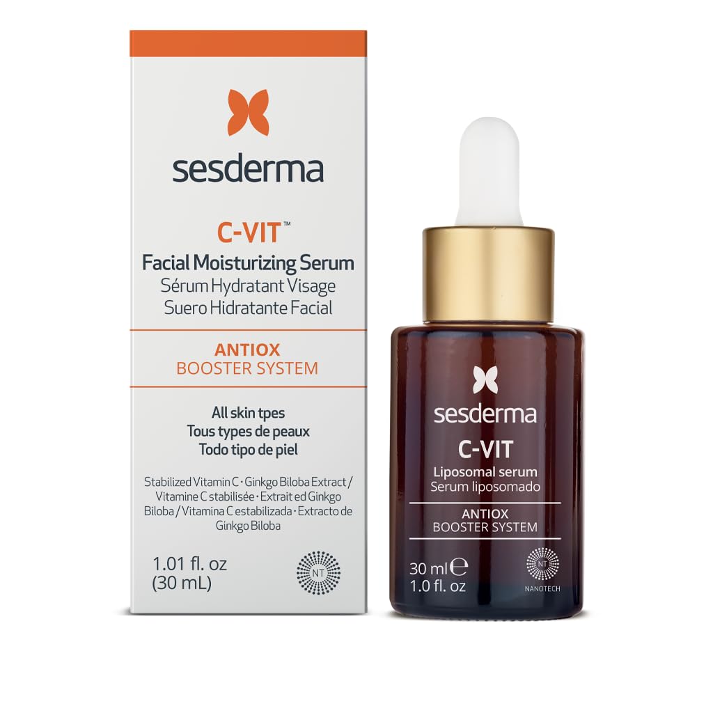 Sesderma C-VIT front packaging showing bottle and label, highlighting radiance benefits
