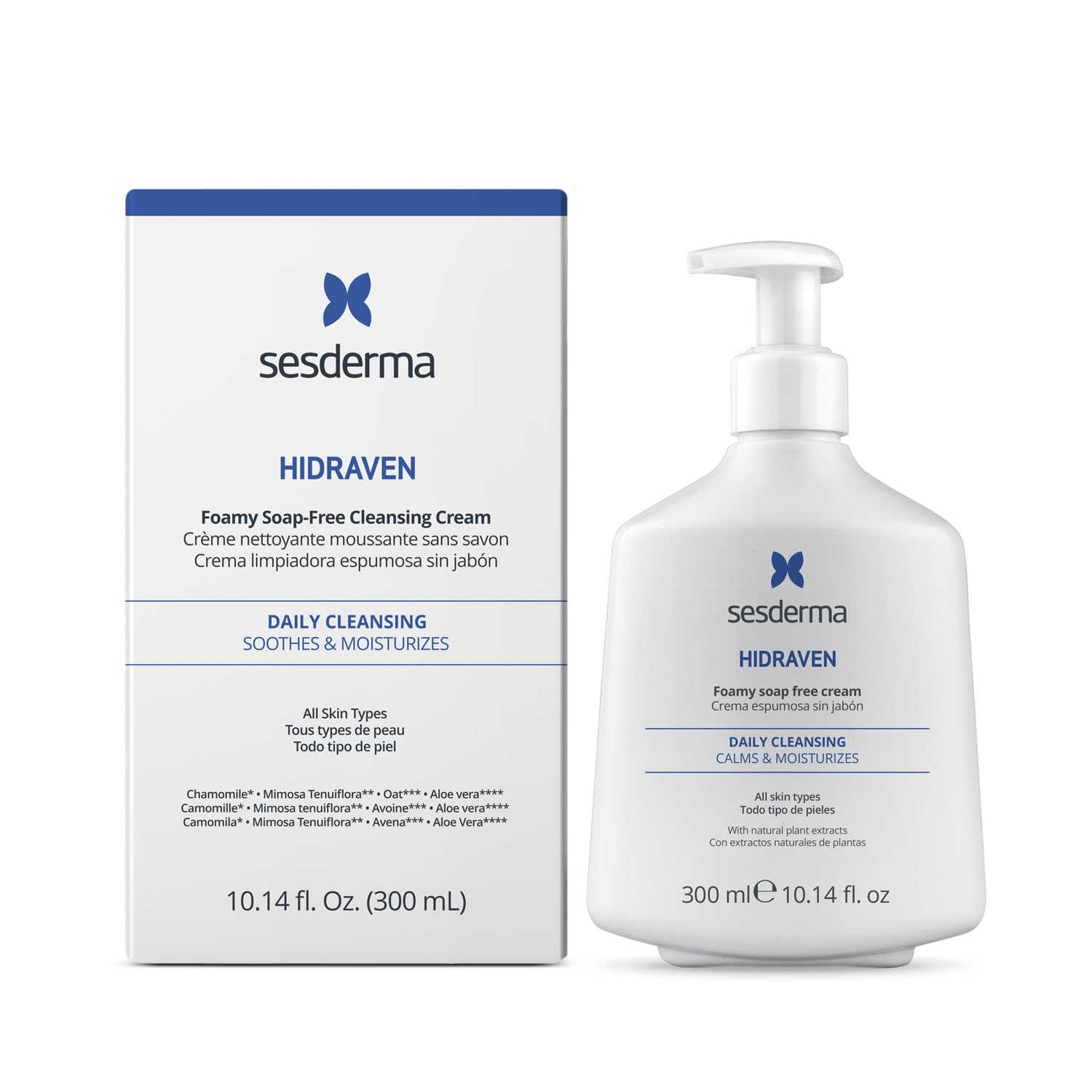 Sesderma HIDRAVEN front packaging showing product and calming design for gentle cleansing