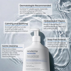 Sesderma HIDRAVEN chamomile and aloe display highlighting botanical calming benefits