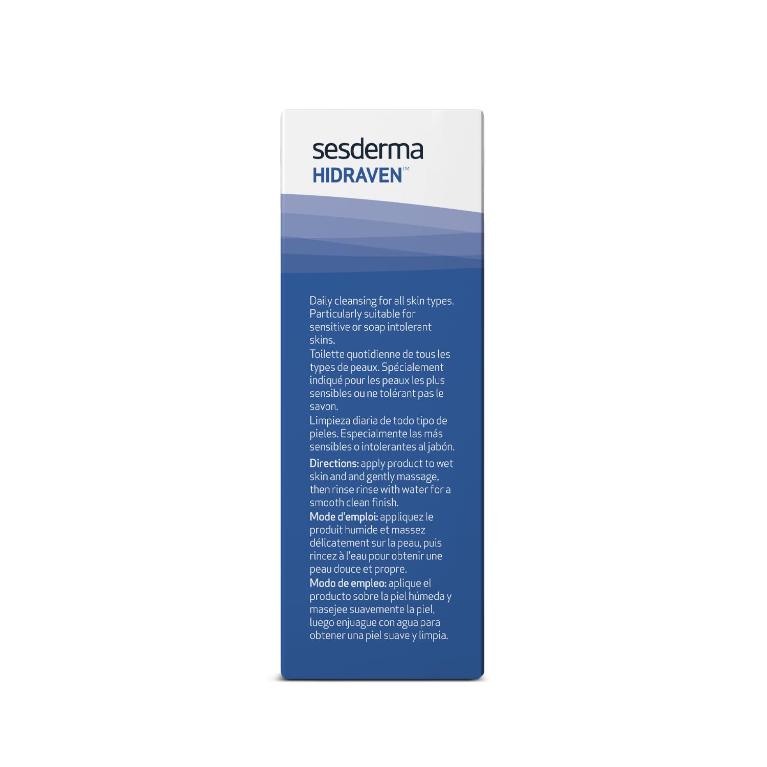 Sesderma HIDRAVEN pump and label close-up illustrating easy dispensing and clear directions