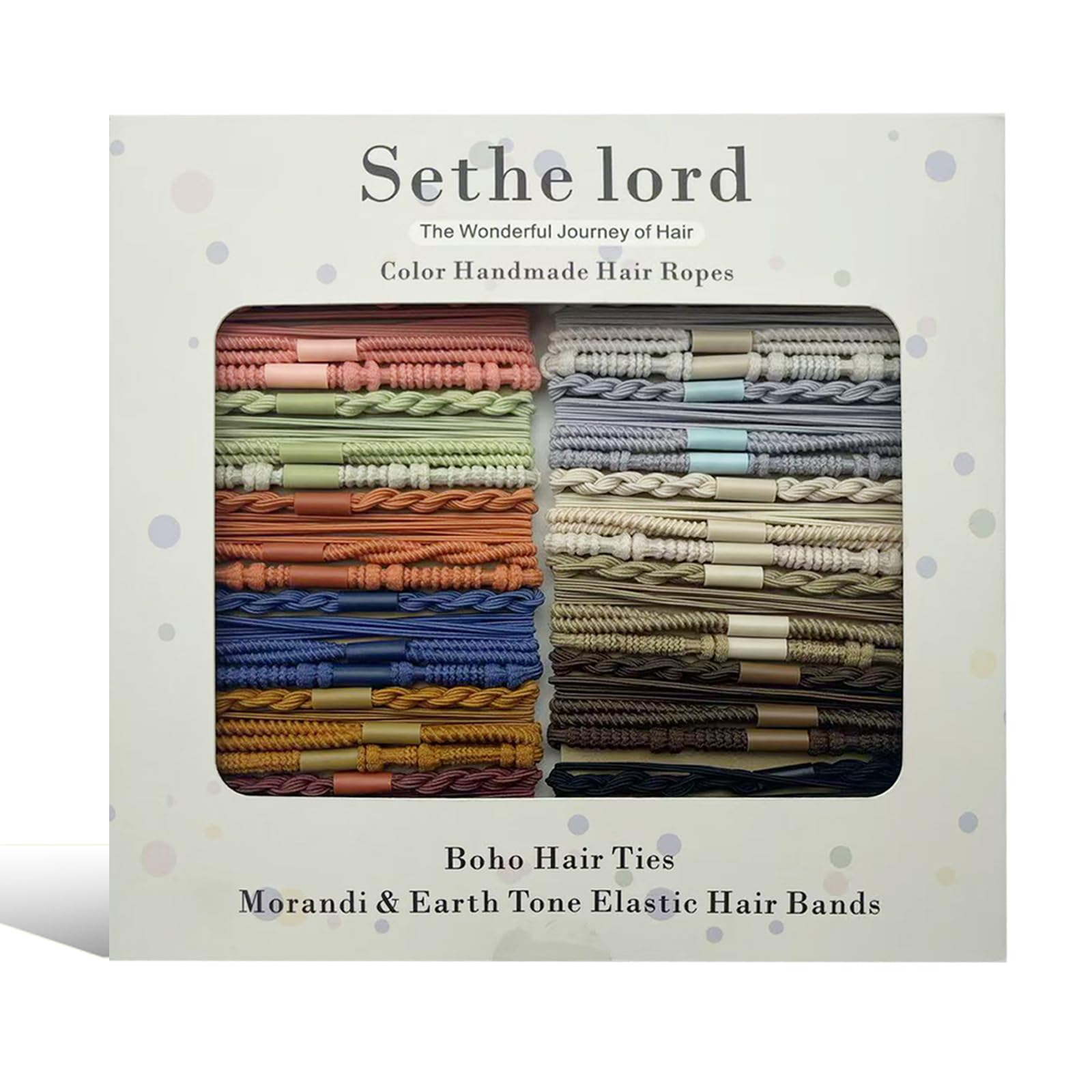 Sethe lord front card display showing 24 multi color bands and tidy presentation