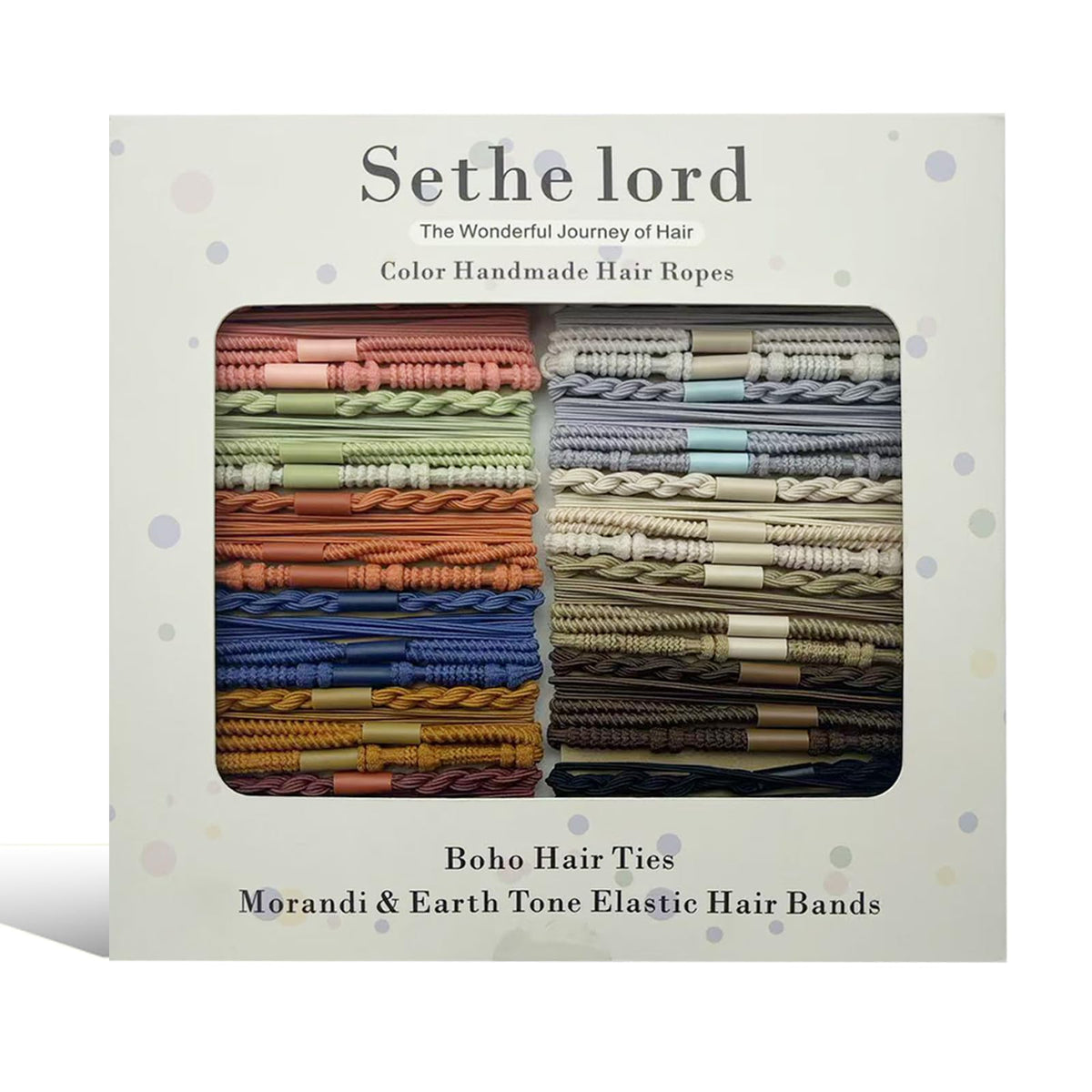 Sethe lord front card display showing 24 multi color bands and tidy presentation
