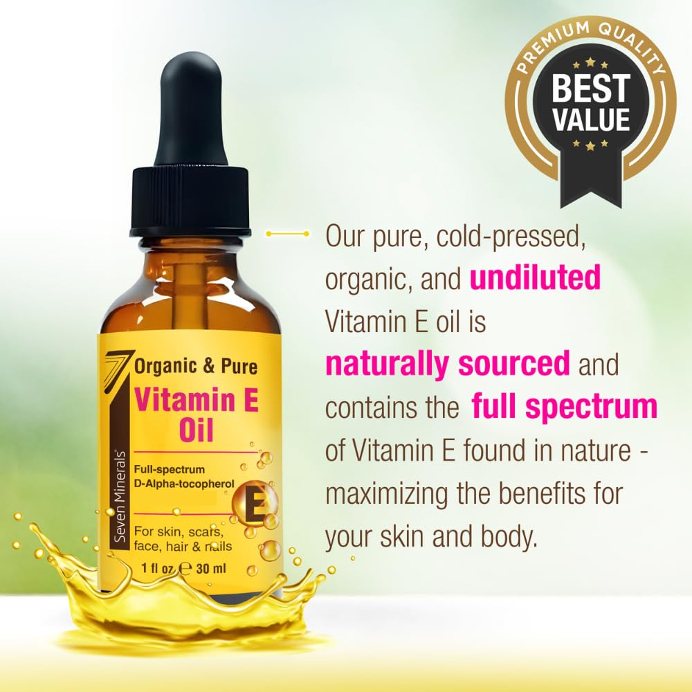 Seven Minerals oil texture on skin demonstrating hydration and smooth finish