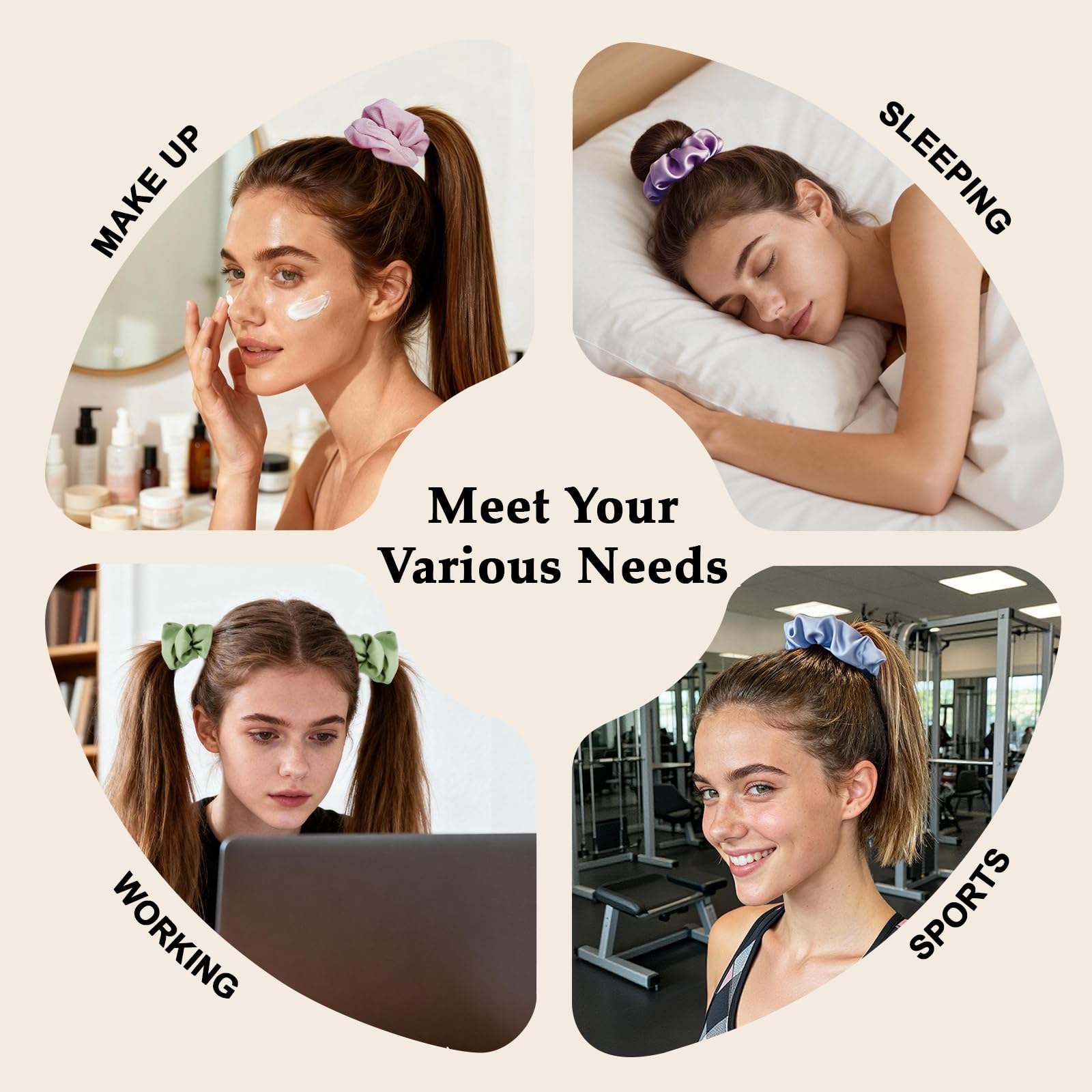 SEVEN STYLE bun hairstyle lifestyle image conveying stylish hold and soft look