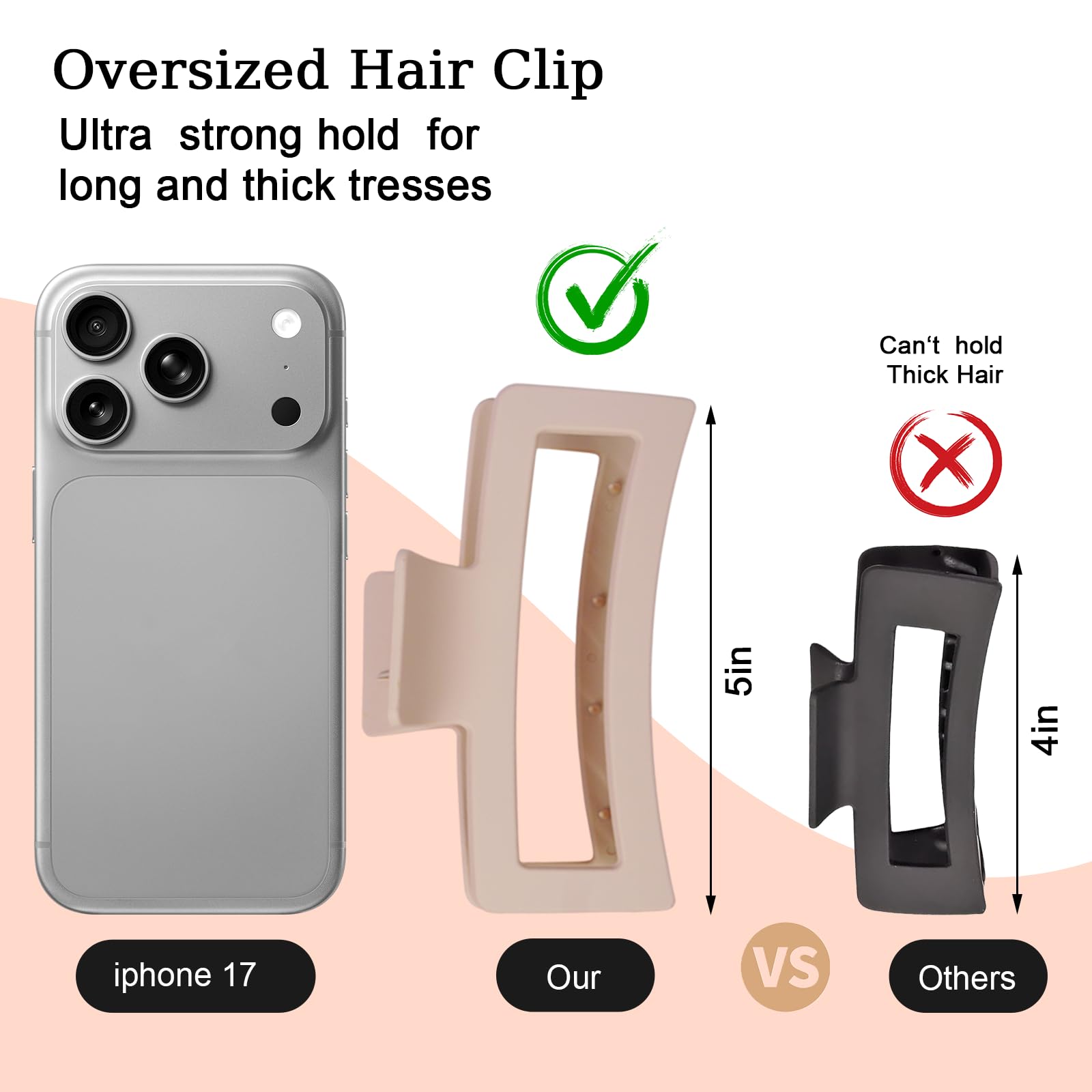 SEVEN STYLE close-up of clip teeth and matte texture delivering extra grip