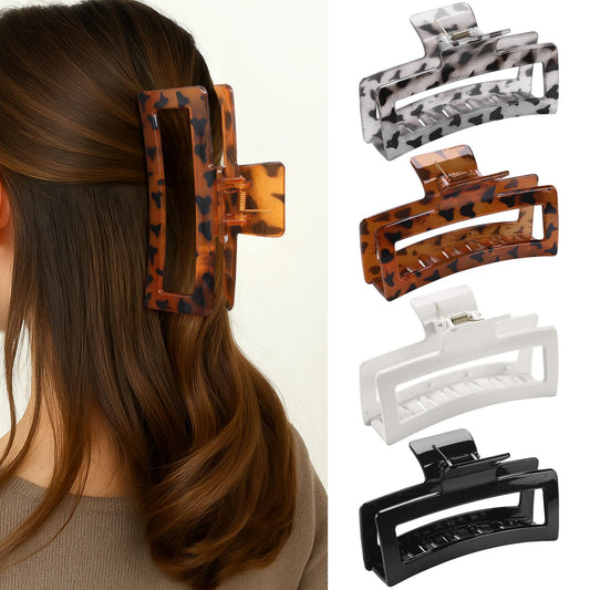 SEVEN STYLE front view of four-pack glossy clips showing styles and variety