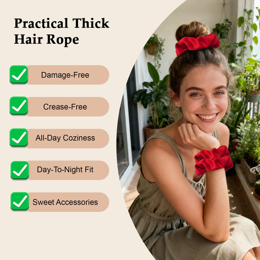 detail of SEVEN STYLE elastic core inside scrunchie, secure comfortable hold