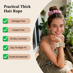 SEVEN STYLE scrunchie worn on wrist as stylish, convenient storage