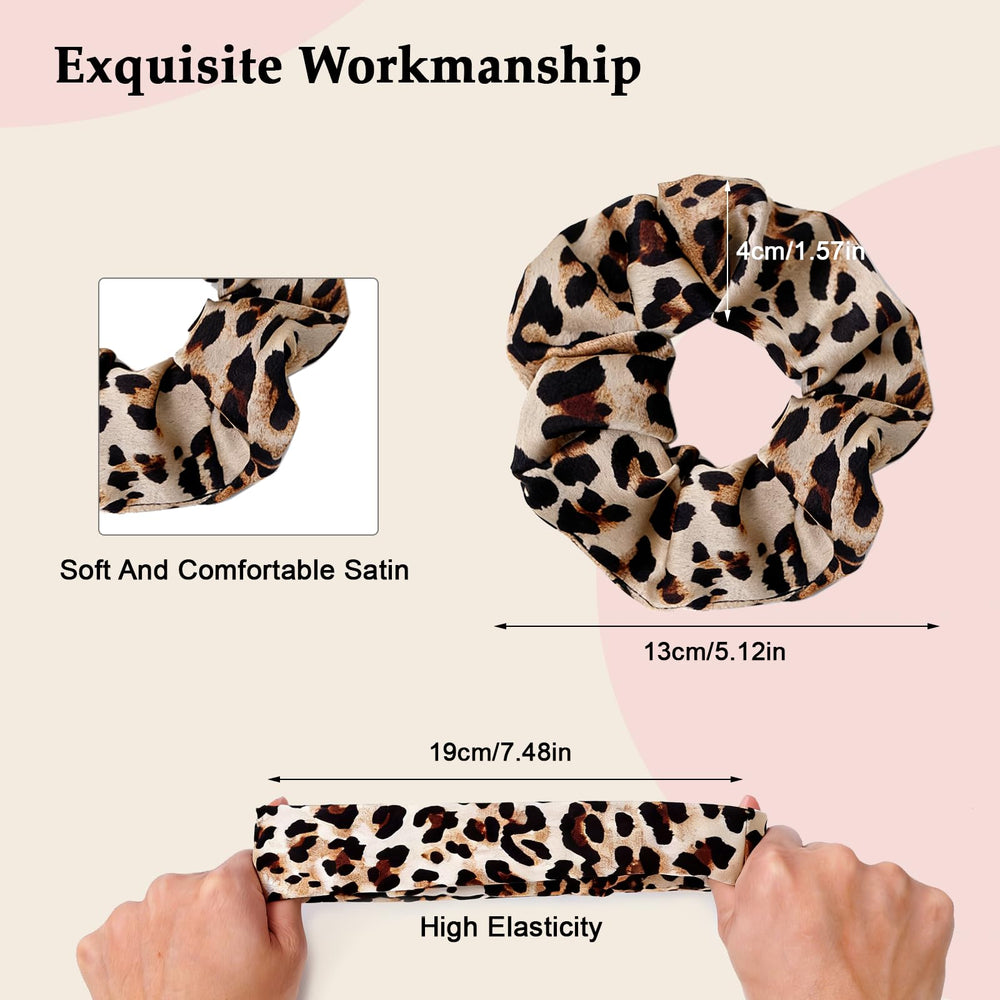 SEVEN STYLE single scrunchie stretched on hand, demonstrates strong elastic hold