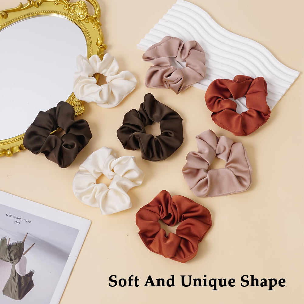 SEVEN STYLE scrunchie next to hand showing large size and better hair coverage