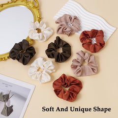 SEVEN STYLE scrunchie next to hand showing large size and better hair coverage