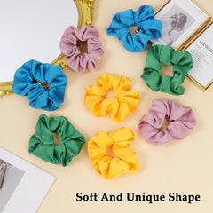 SEVEN STYLE scrunchie held in hand for scale, showing oversized 4.2-inch comfort