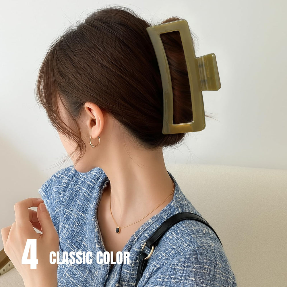 SEVEN STYLE grey translucent jumbo clip detail, sleek glossy finish benefit