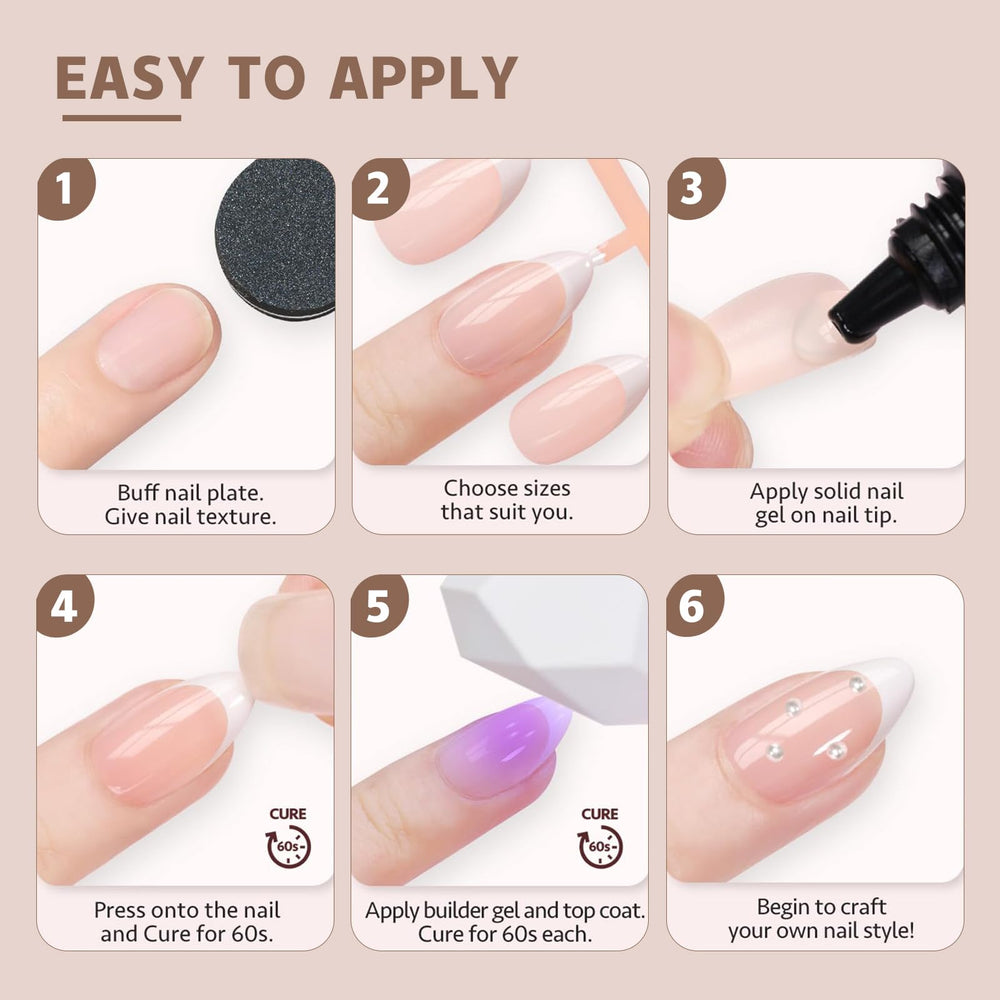 Sevgob model hands wearing ombré nails showing elegant instant manicure benefit