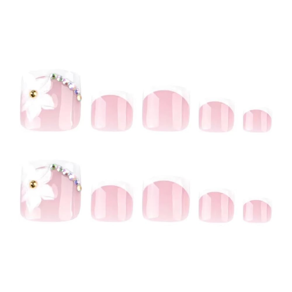 Sevgob press-on toenails worn on toes poolside demonstrating water-ready look