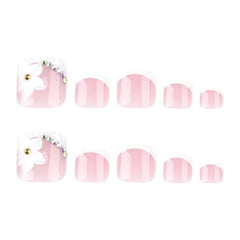 Sevgob press-on toenails worn on toes poolside demonstrating water-ready look