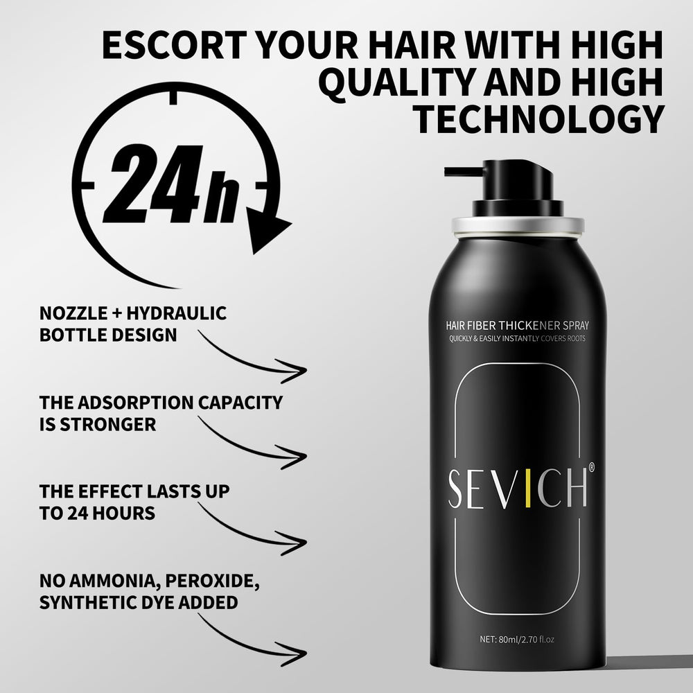 SEVICH before and after hair showing fuller-looking coverage effect