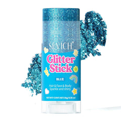 SEVICH glitter stick front view showing twist-up format and color benefit