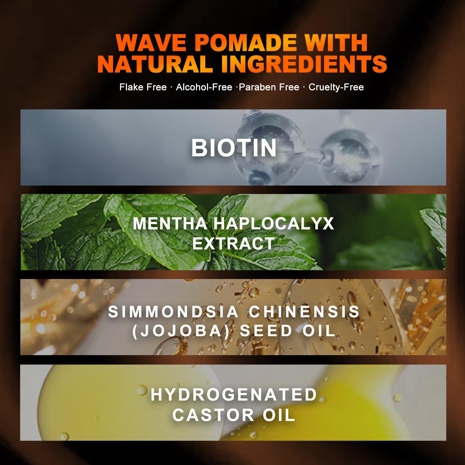 SEVICH label close-up highlighting biotin and water-based ingredients