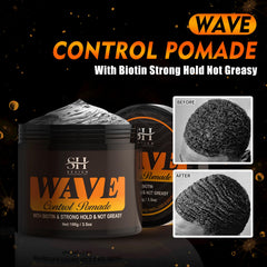 SEVICH man styling waves with brush demonstrating durable hold