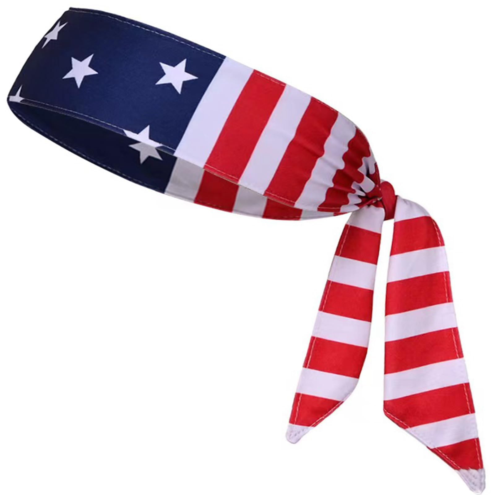 SEVSOASEVK front view headband showing flag pattern and full length, ideal for celebrations