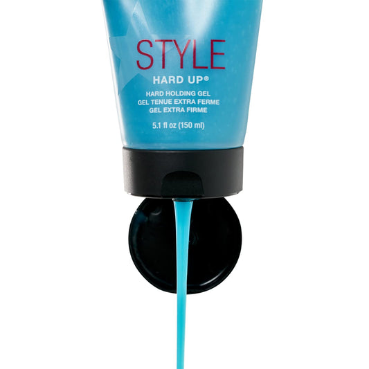 SexyHair clear gel texture close-up highlighting non-flaking shine benefit