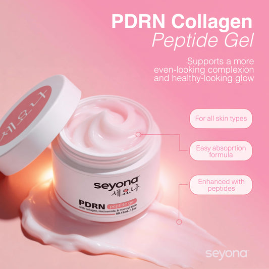 Seyona open jar revealing smooth gel texture for fast absorption benefit