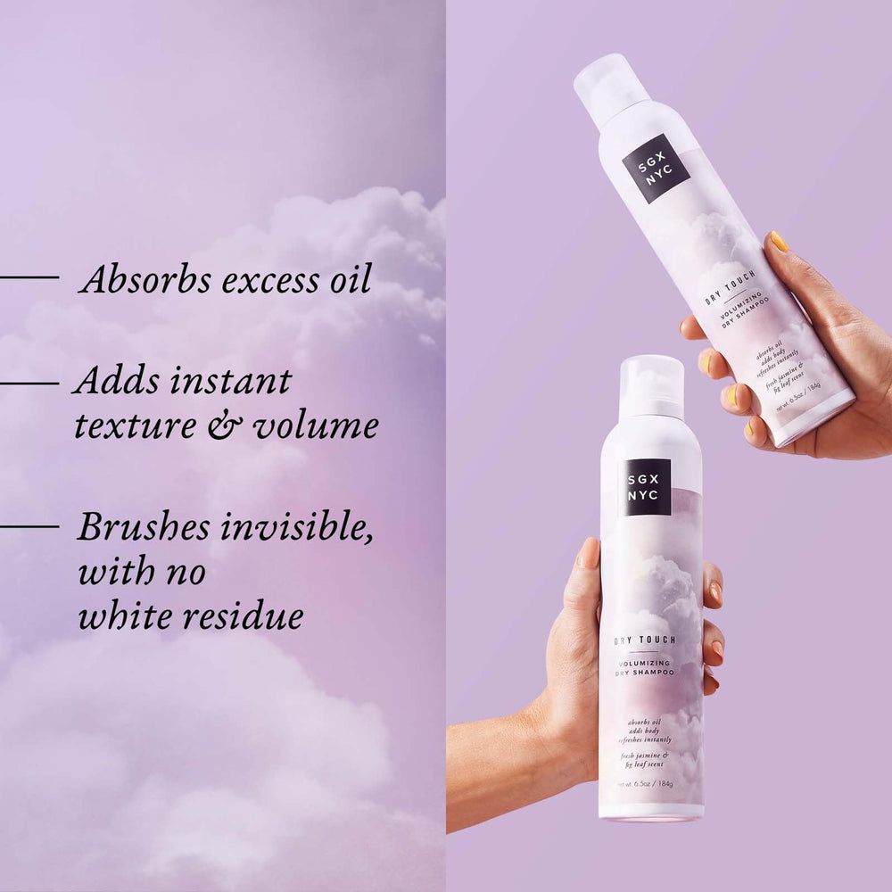 SGX NYC close-up of dry shampoo powder texture for oil absorption