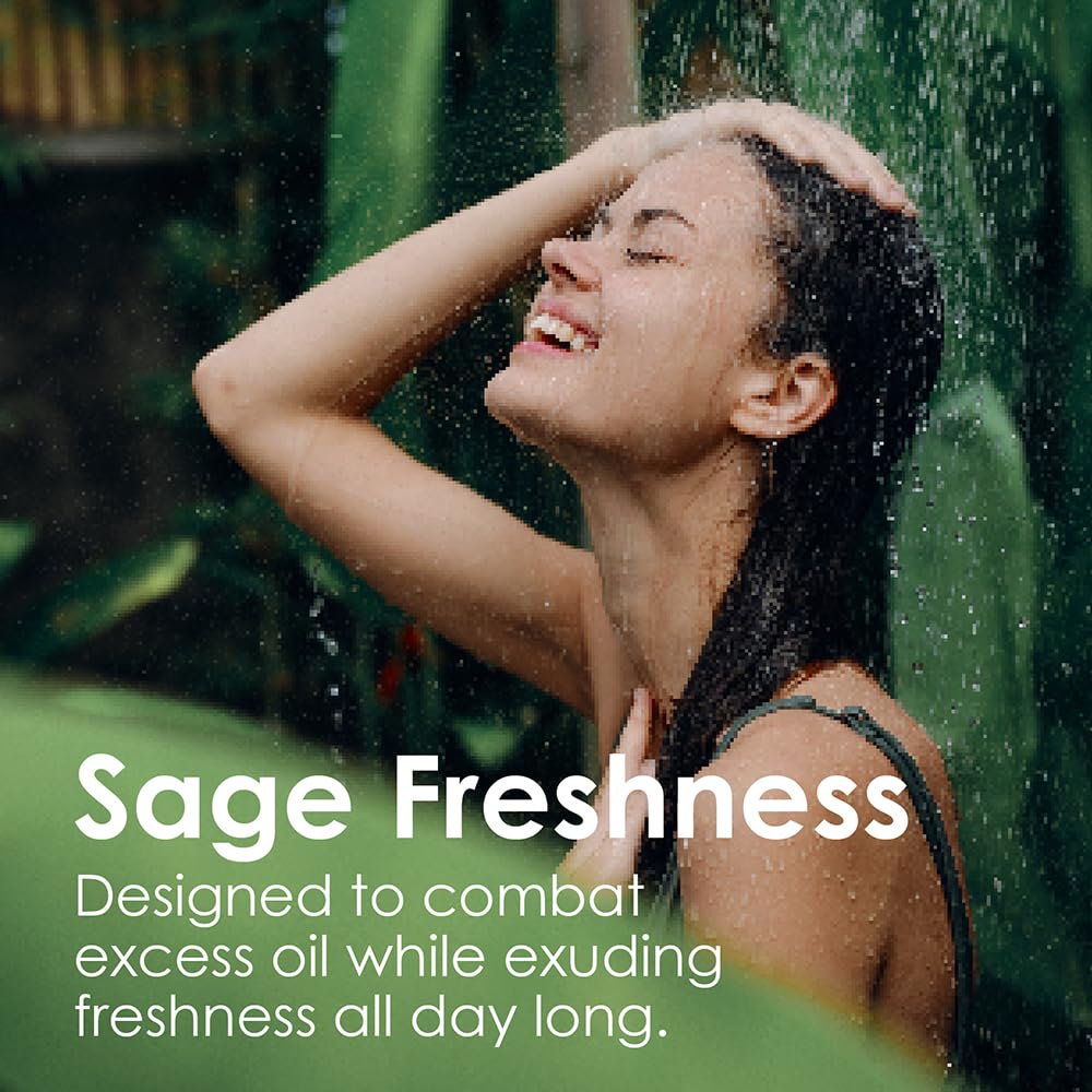 SH-RD sage shampoo close texture illustrating gentle cleansing and oil control benefit