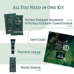 SH-RD travel kit on bathroom counter for easy salon-quality travel benefit