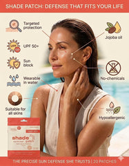 Shade Patch applied on nose demonstrating targeted coverage and reduced sun exposure