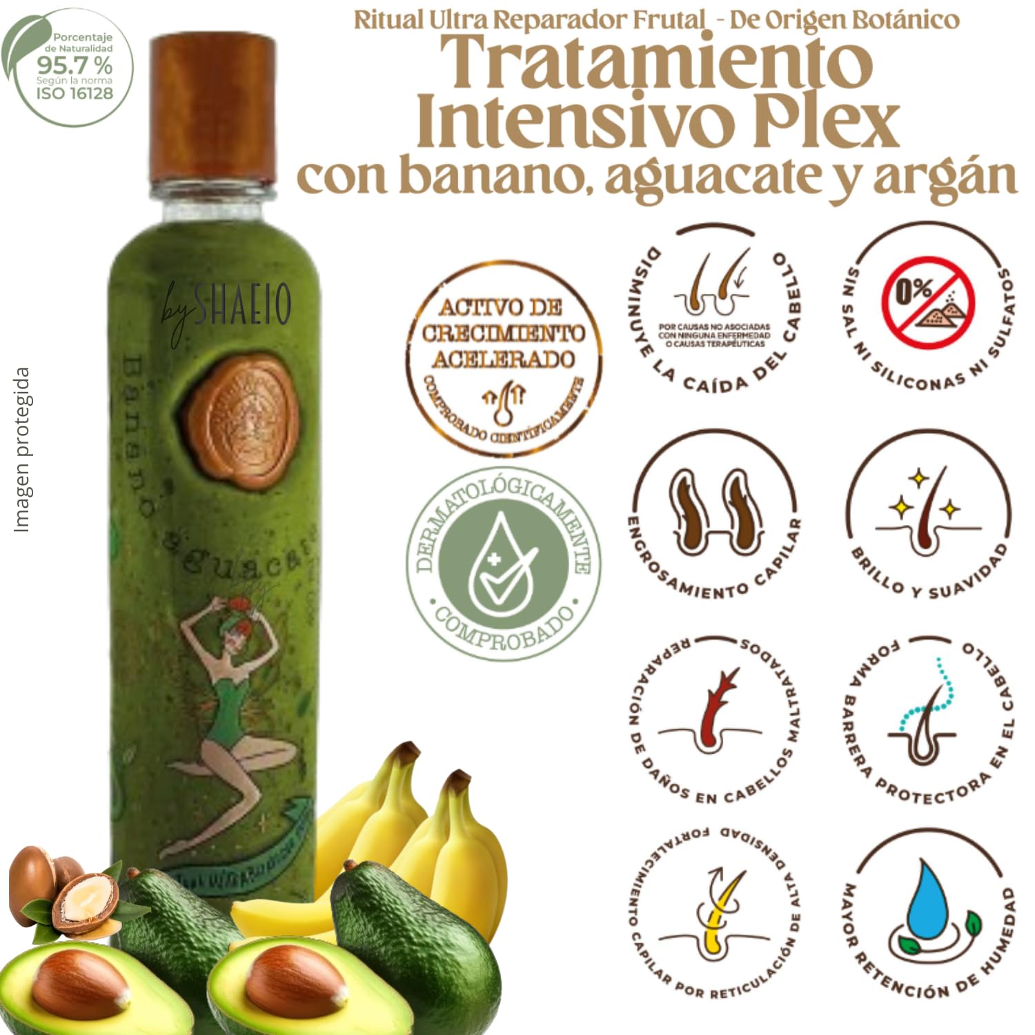 SHAEIO shampoo pouring texture showing gentle cleansing action