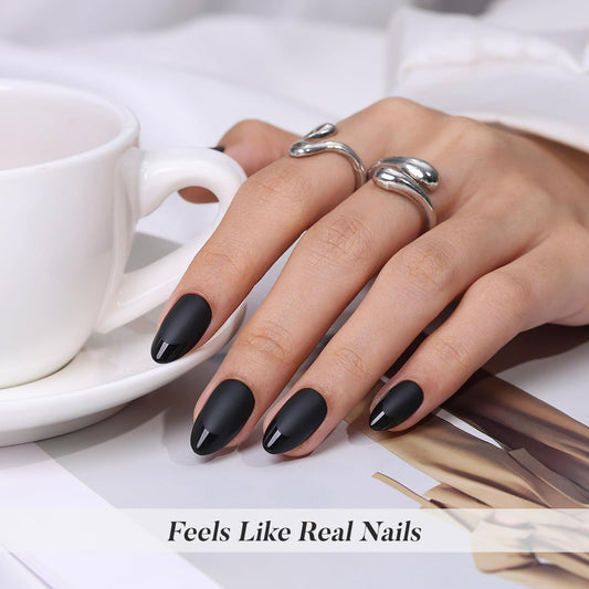 SHANGMENG laid out nails showing short almond set and variety