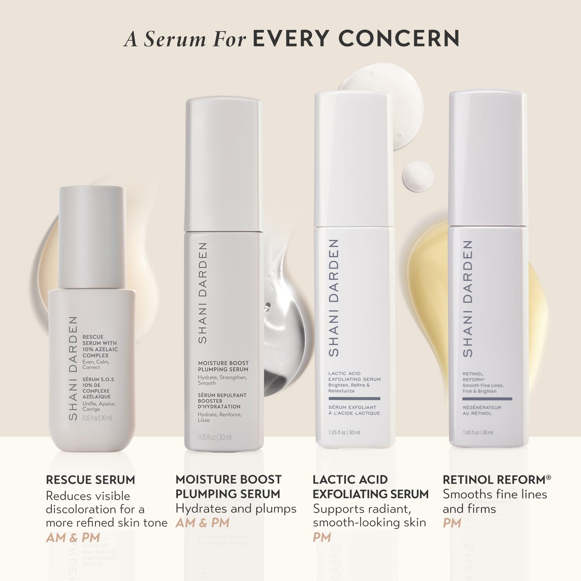 SHANI DARDEN bottle on bathroom shelf in styled routine setting