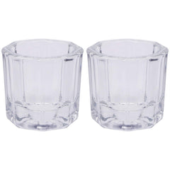 Shapenty glass dappen dish front view showing clear bowl and stable base for precise mixing