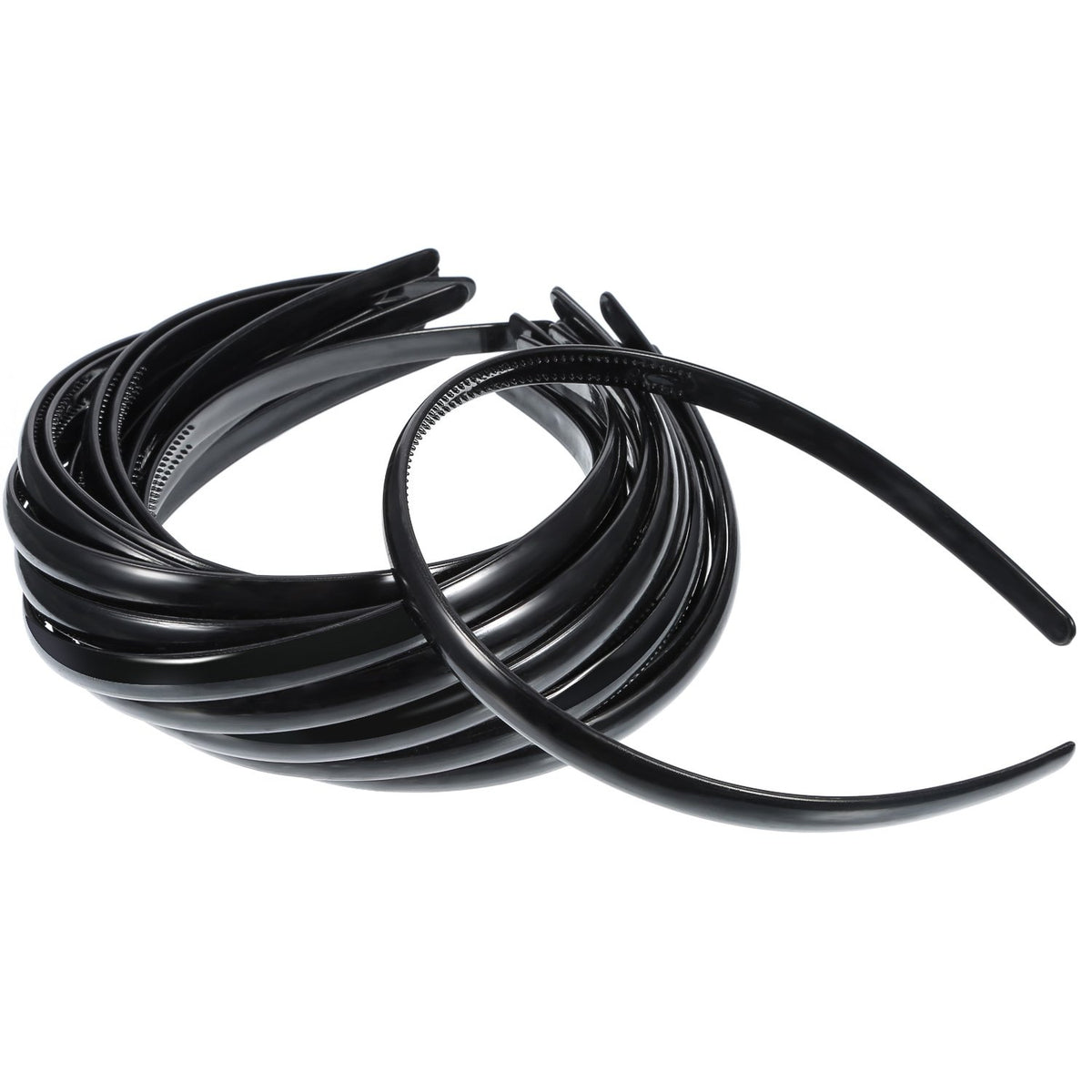 Shappy front-facing pack of black headbands showing simple style and value