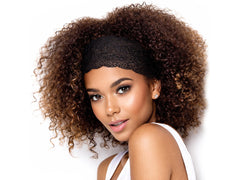 ShariRose headband under wig on mannequin for secure gentle support