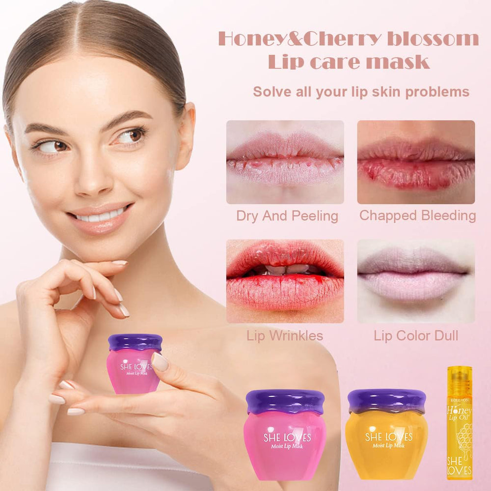SHE LOVES close-up cherry blossom detail conveying a gentle, fragrant formula