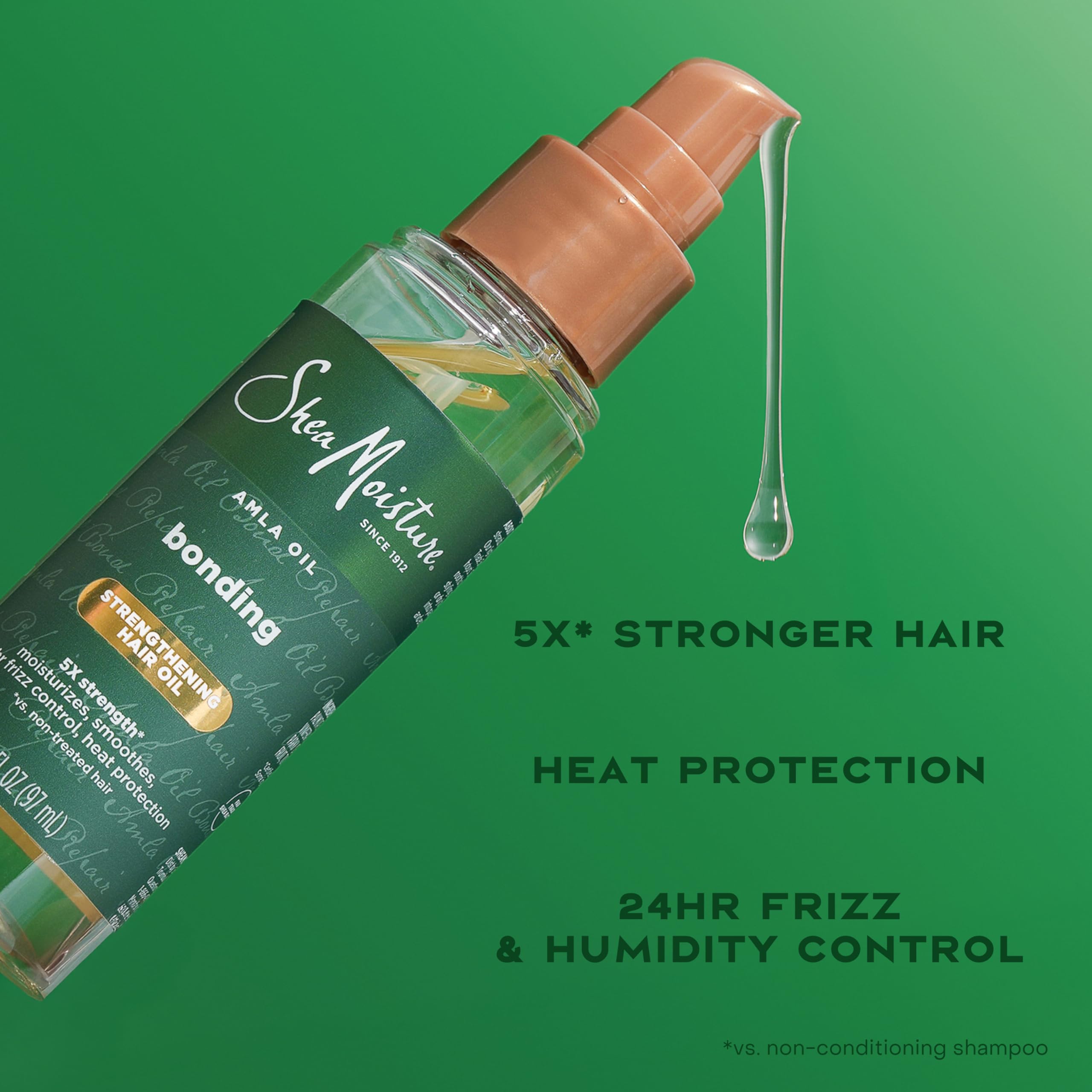 Shea Moisture before and after hair comparison illustrating improved shine and smoother texture