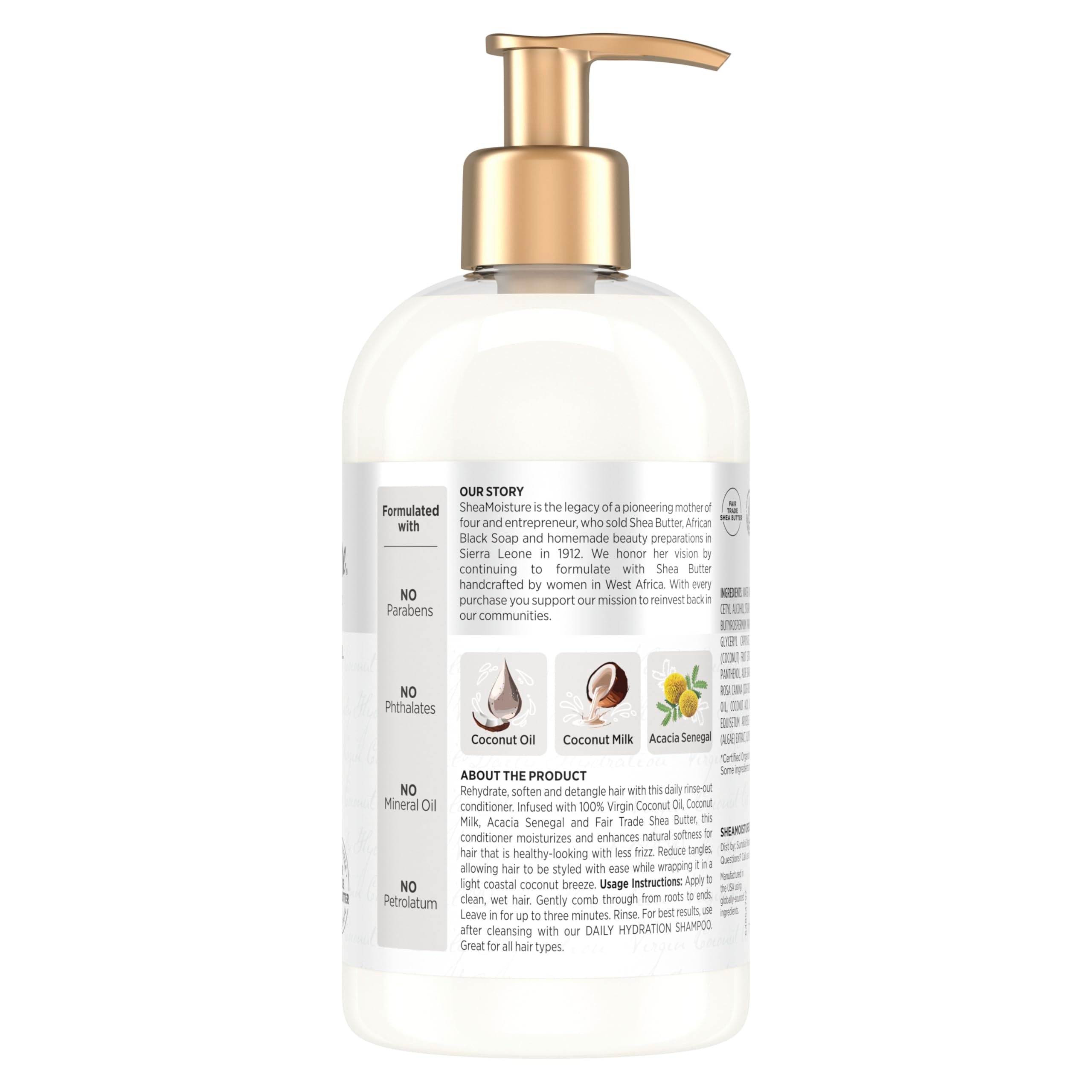 Shea Moisture creamy conditioner texture pouring for easy detangling benefit