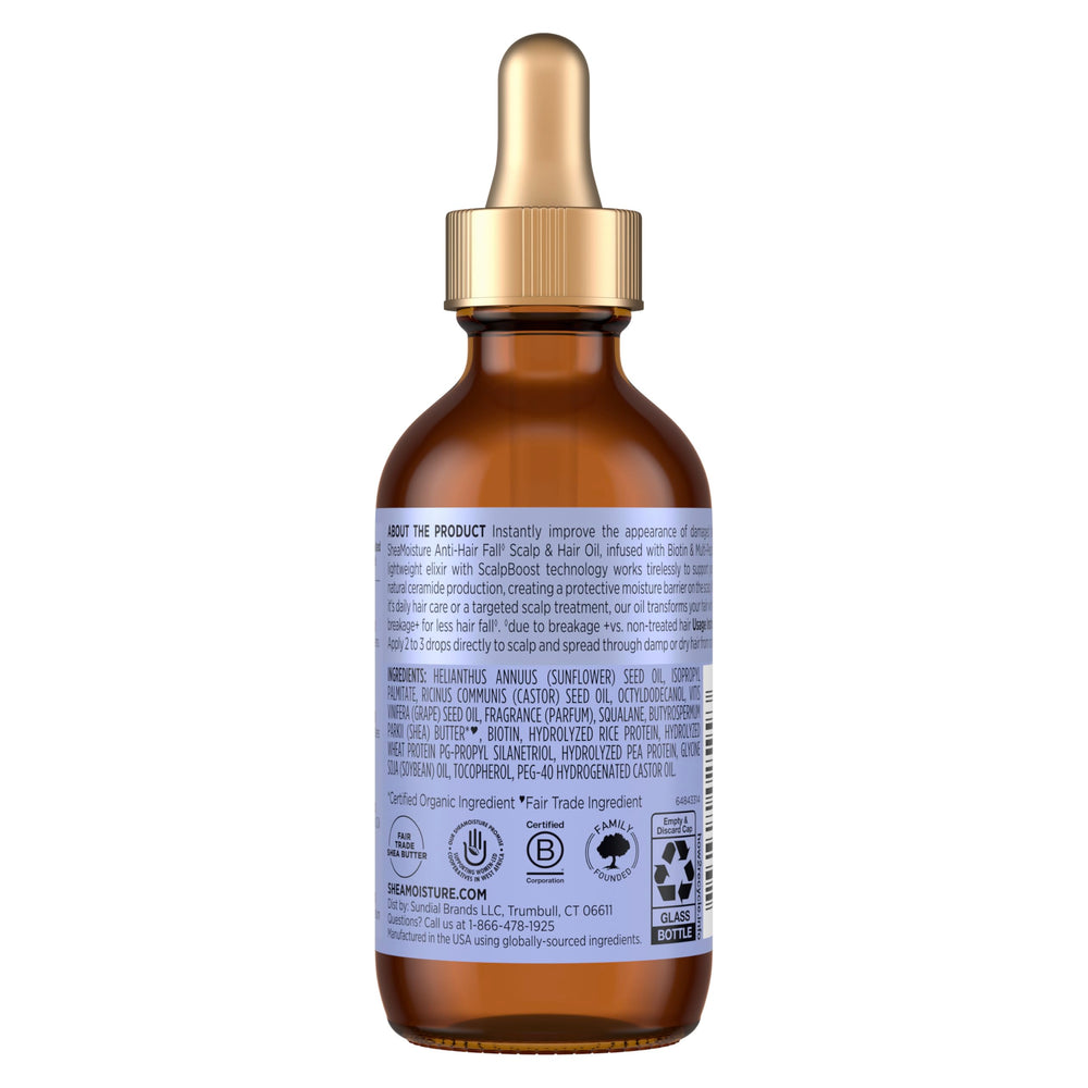 Shea Moisture oil texture on hand highlighting lightweight absorption