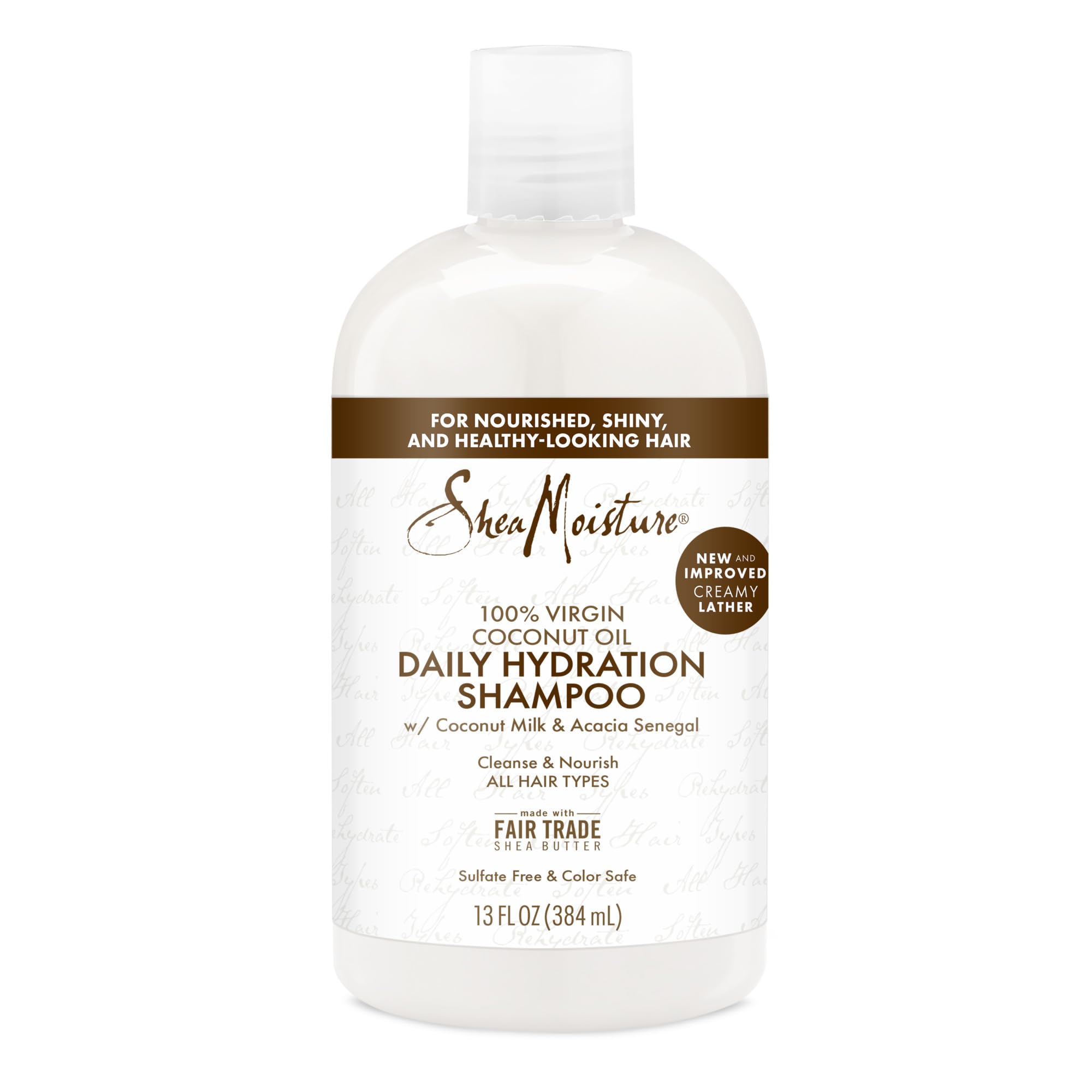 Shea Moisture front bottle showing brand and size for quick identification and benefit