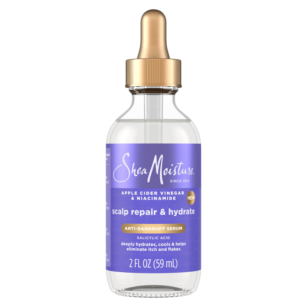 Shea Moisture front bottle view showing compact 2 fl oz design and benefits