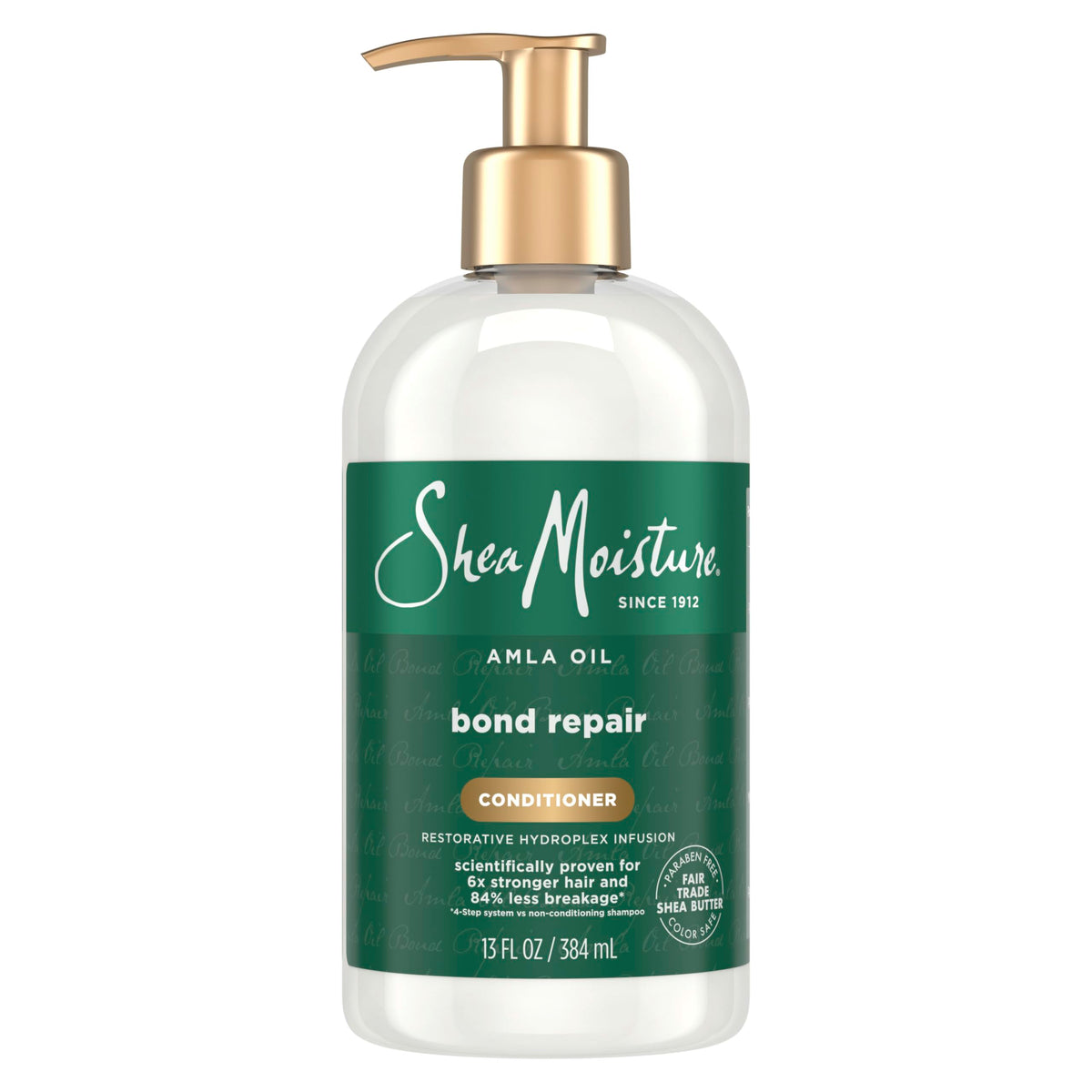 SheaMoisture front bottle showing packaging and restorative benefits