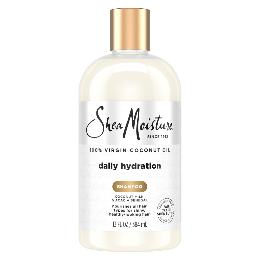Shea Moisture front packaging showing 13 oz bottle and coconut branding for trust