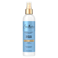 Shea Moisture front packaging showing repair benefits and lightweight spray