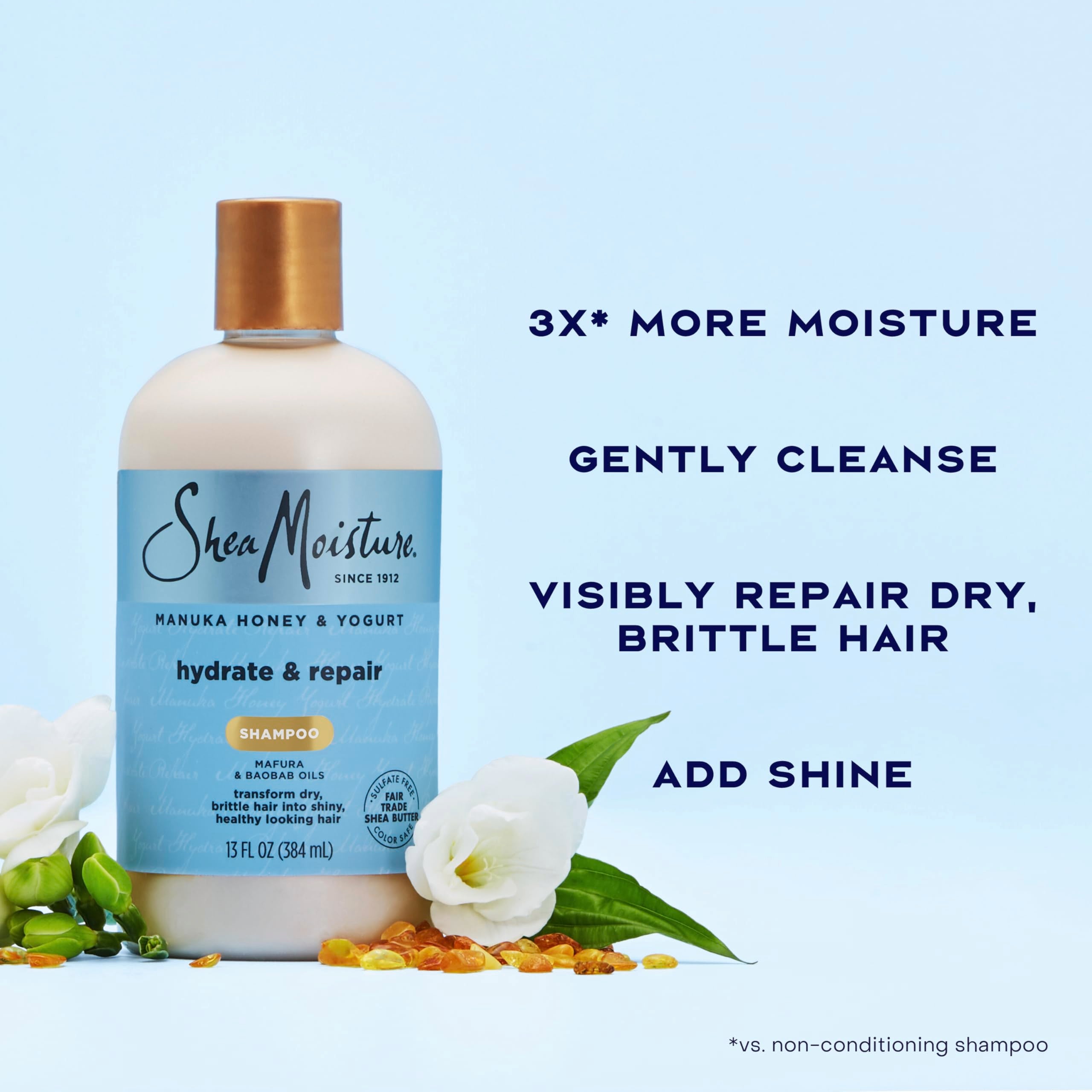 Shea Moisture with manuka honey jar ingredient showcasing hydration